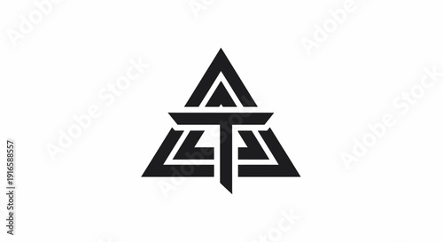 Geometric Triangle Logo Design Element.