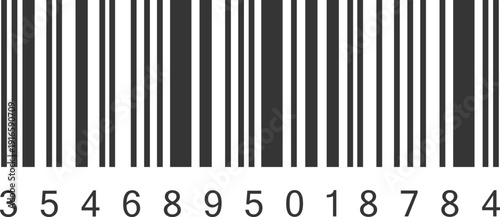 Barcode icon scanner lines and product identification code on white background, retail barcode pattern collection for inventory, logistics, packaging, scanning and retail system.