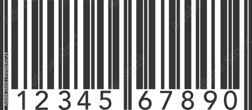 Barcode icon scanner lines and product identification code on white background, retail barcode pattern collection for inventory, logistics, packaging, scanning and retail system.
