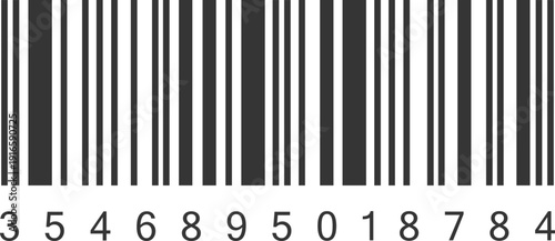 Barcode icon scanner lines and product identification code on white background, retail barcode pattern collection for inventory, logistics, packaging, scanning and retail system.