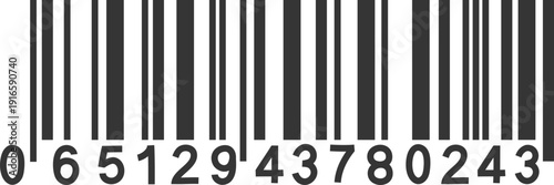 Barcode icon scanner lines and product identification code on white background, retail barcode pattern collection for inventory, logistics, packaging, scanning and retail system.