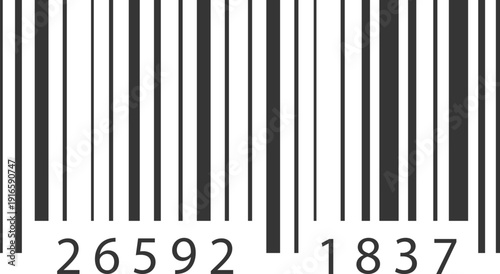Barcode icon scanner lines and product identification code on white background, retail barcode pattern collection for inventory, logistics, packaging, scanning and retail system.