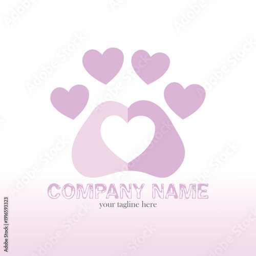 Paw icon. Dog, cat paw icon. Zoo, vet logo element. Paw print vector symbol.