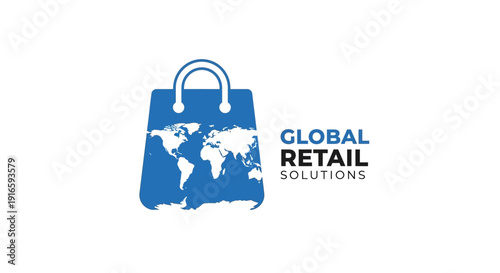 Global Retail Solutions Shopping Bag with World Map.