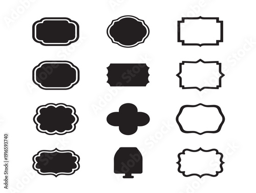 Luxurious frame border silhouette collection for premium graphic layouts