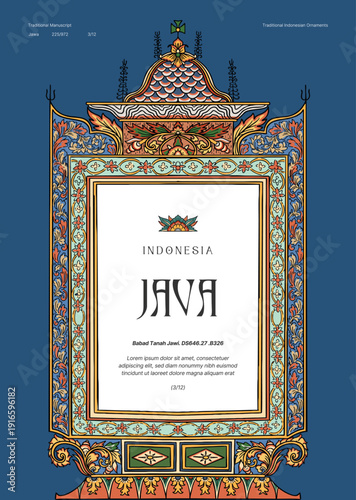 java manuscript wedana renggan culture illustration javanese indonesian 
