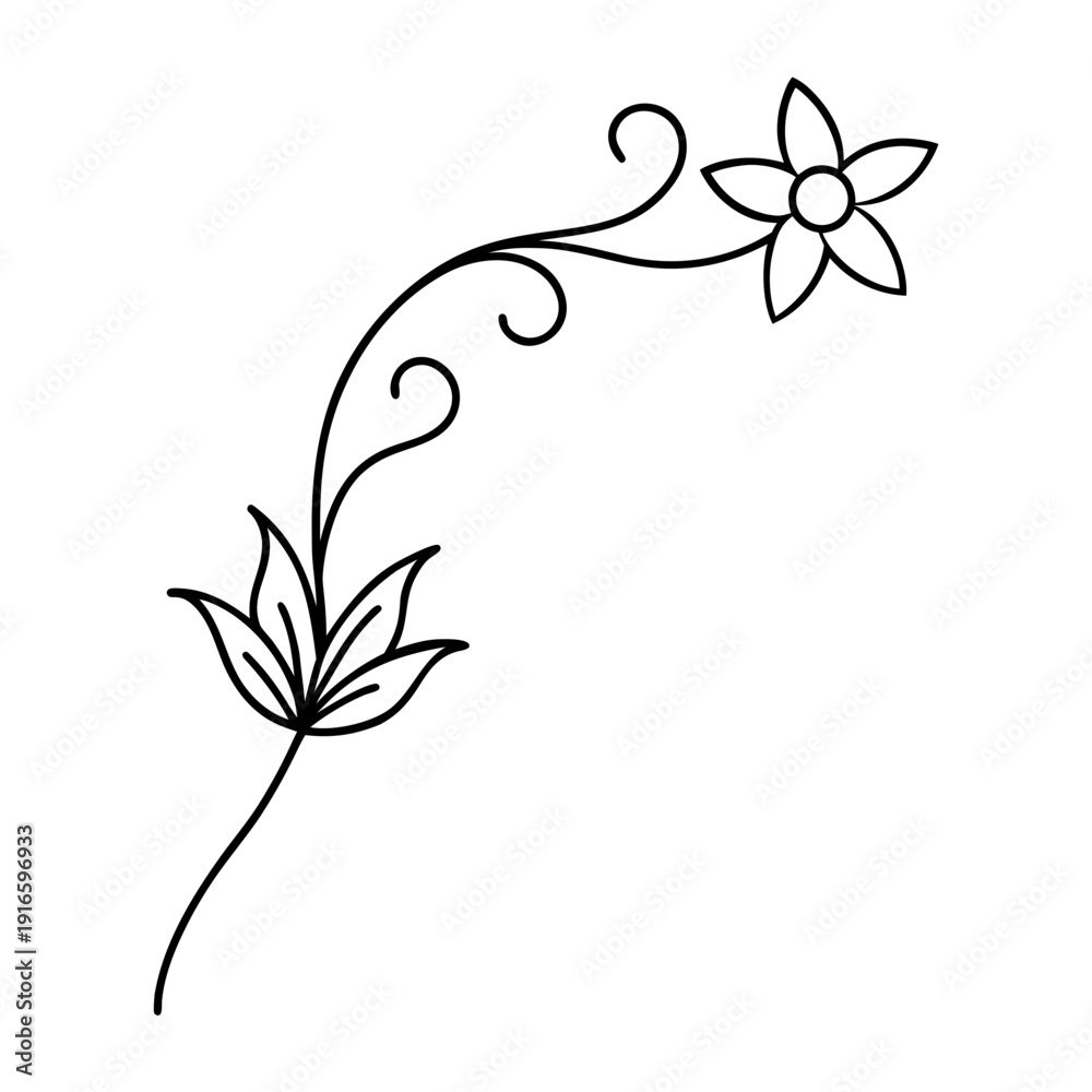 © Sreeprovati - Minimal Floral Corner Vector Art Illustration © Sreeprovati - Minimal Floral Corner Vector Art Illustration