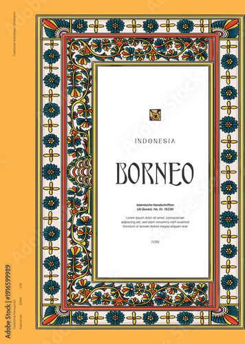 Borneo Quran Tourism Manuscript Illumination Illustration