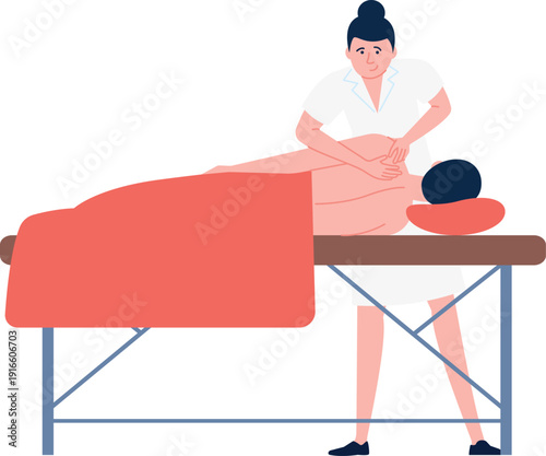 Massage color icon. Professional medical body care