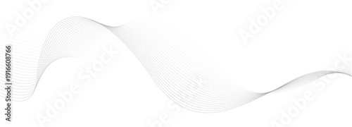 Abstract wave digital element for certificate design. Curved wavy lines design white paper