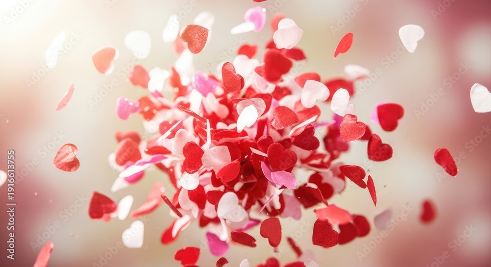 Obraz premium Heart confetti explosion