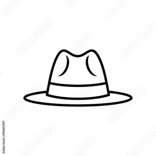 Classic fedora hat with a simple and elegant design for a stylish appearance