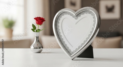Heart-shaped frame mockup