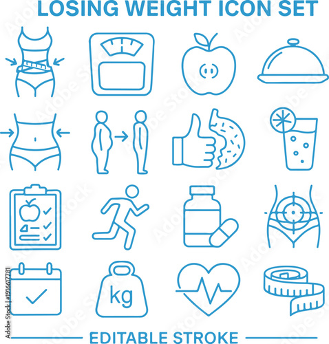 Losing Weight icons transparent