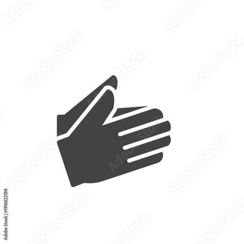 Simple black silhouette of a hand giving a thumbs up gesture