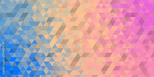 Light pink, blue vector polygonal geometric background. colorful abstract illustration with gradient. The best triangular design for your business. Triangulation, stylish background, texture	