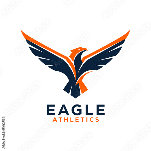Eagle Athletics Logo Design with Wings Spread. Free Download Eagle Athletics Logo Design with Wings Spread. - GFXLoad