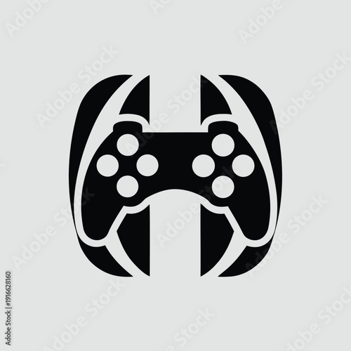 Gaming controller gamepad video game symbol logo icon vector illustration