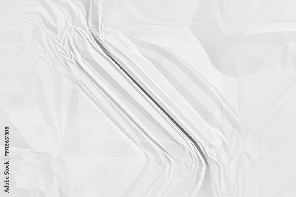 Obraz premium White crumpled paper texture featuring a prominent diagonal fold line