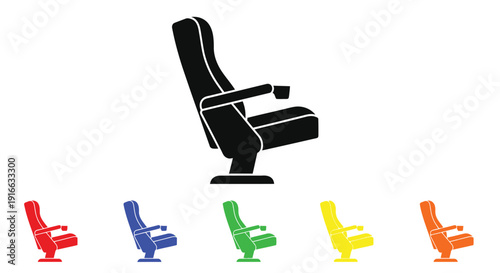 Colorful variations of a reclining armchair a striking silhouette