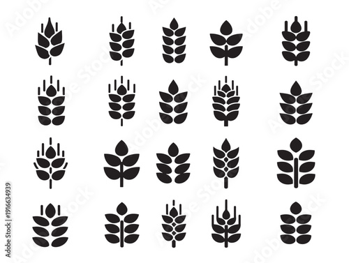 Golden wheat stalk silhouette with simple yet luxurious detail