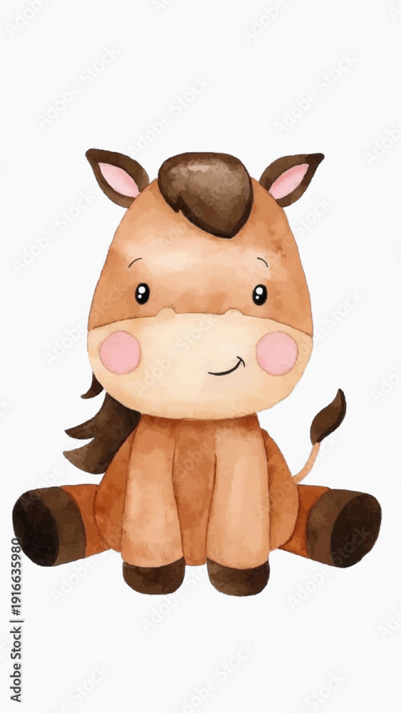 Naklejka premium Horse baby vector 