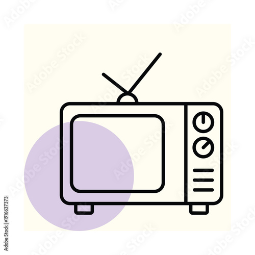 Television vector, pixel perfect, illustrator file 
