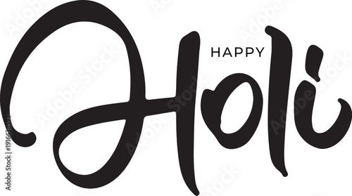 Happy holi typography lettering designs minimal festive calligraphy 