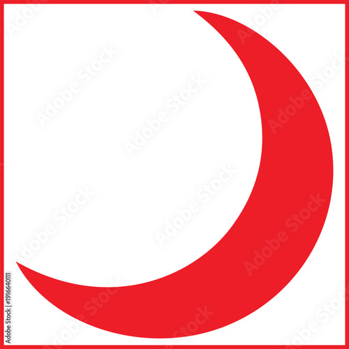 Red Moon vector icon Illustration Art