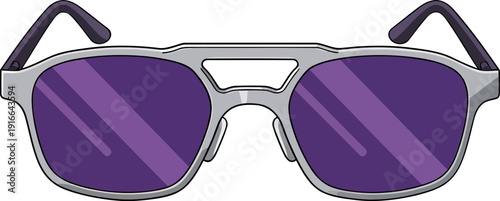 Futuristic Y2K Sunglasses Vector