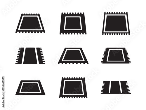 Beautiful decorative rug silhouette in elegant interior setting