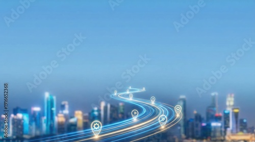 Strategic planning milestone for roadmap journey across the globe mapping the future of travel