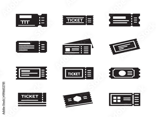Classic ticket stub silhouette with vintage event charm
