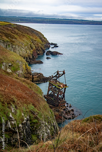view of the coast of the sea on a shipwreck 