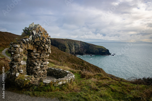 sea view from the top of the mountain with whishing well