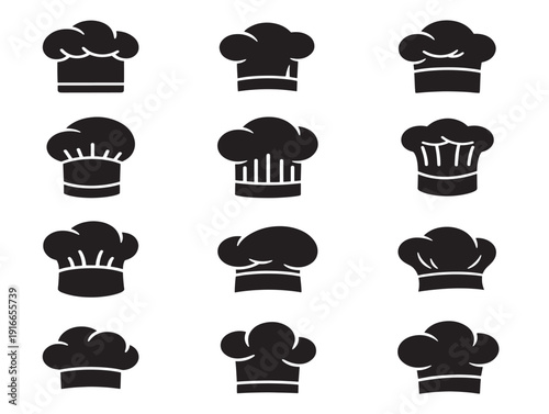 Classic cook hat silhouette in stylish modern design
