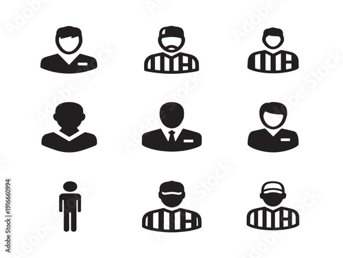 Confident referee silhouette with authoritative sports presence