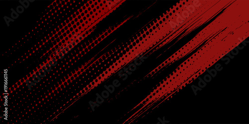 sports background design with red and black accent colors with a dot texture pattern vector illustration modern eps10