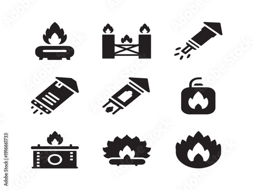 Brilliant fireworks silhouette with dazzling night celebration theme