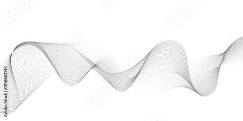Abstract vector background with wavy lines. abstract soft wave lines dynamic flowing gray light isolated background. Energy technology concept modern backdrop created using blend tool smooth stripe.