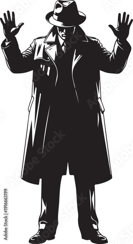 Minimalist black silhouette bonsai trees collection