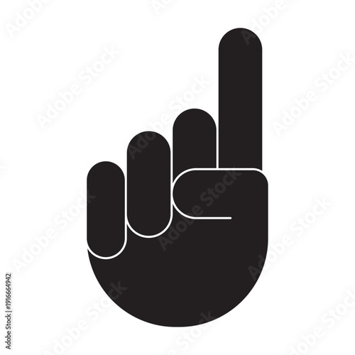 flat icon vector of index finger up