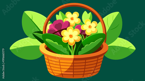 Wallpaper Mural Vector Barquette de primevères.png
 Torontodigital.ca