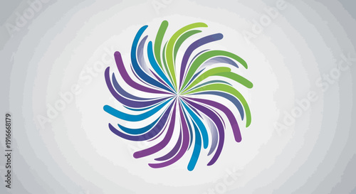 Vibrant abstract illustration of swirling shapes in motion, showcasing dynamic patterns and colors.