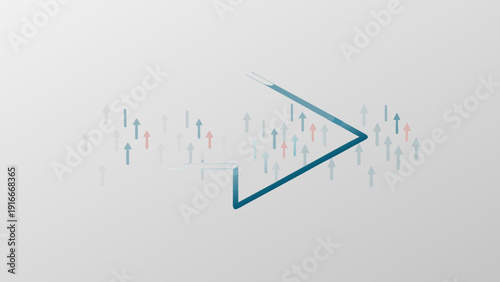 Leading arrow symbolizing growth and progress