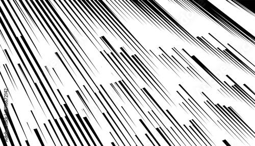 Abstract black and white Diagonal Speed Lines, Minimalist Vector Illustration of Fast Motion Dynamic Background. Easily resized and recoloured at your discretion. EPS10 