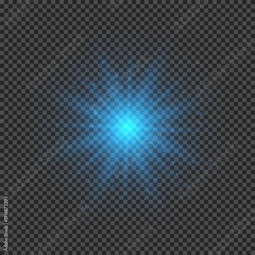 Light effect of blue lens flares