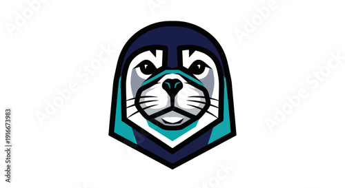 Stylized seal head illustration