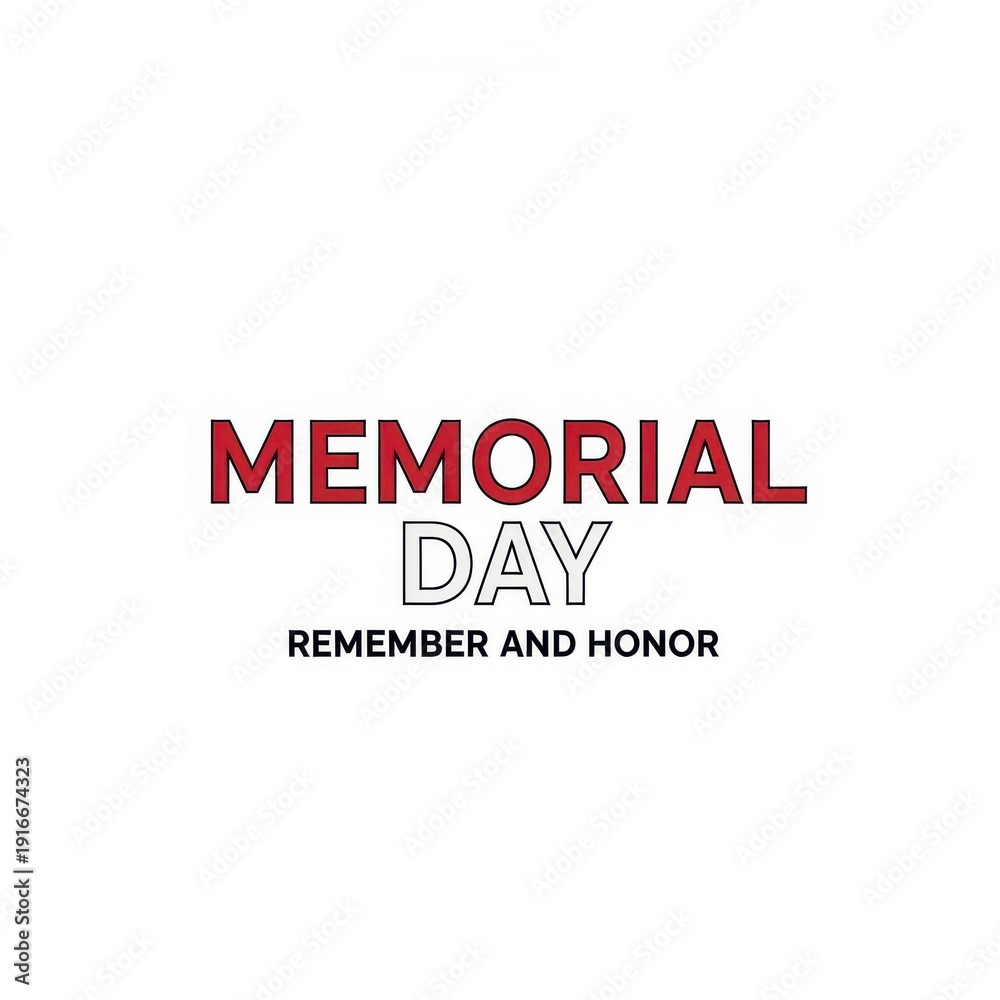 Obraz premium Memorial day poster emphasizing remembrance and honoring those who served
