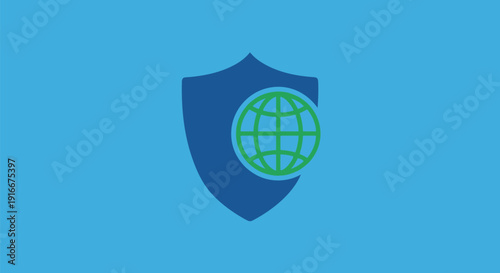 Digital Security Shield Protecting Global Network Data.